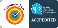 Rainbow Tick QIP Accredited Symbol