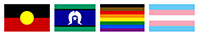 Image of Aboriginal flag, Torres Strait Islander flag, LGBTI+ Pride flag and Transgender Pride flag. The AGPAL Group of Companies is inclusive and culturally diverse. We embrace all people of all gender, race, ethnicity and sexual orientation.