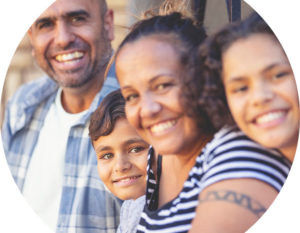 Header image of smiling Indigenous family