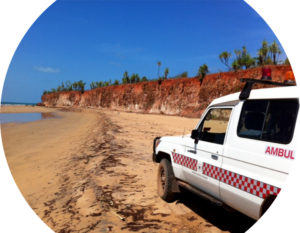 Image of ambulance in rural Australia