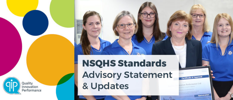 NSQHS Standards Advisory Statement QIP Header